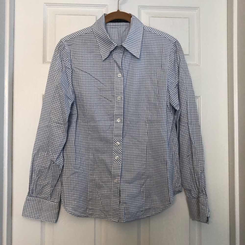 Perry Ellis size 6 button down cotton shirt EUC